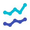 趋势预测与时间序列图表图标